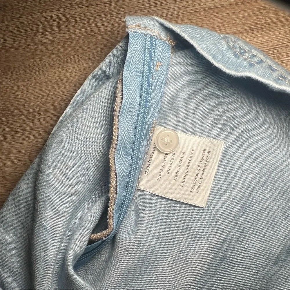 Veronica Beard Light Blue Denim Peplum Tank - Picture 6 of 10